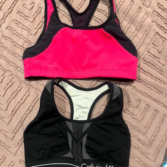 New Balance Pink and Calvin Klein Sports bra bundle - Picture 1 of 5